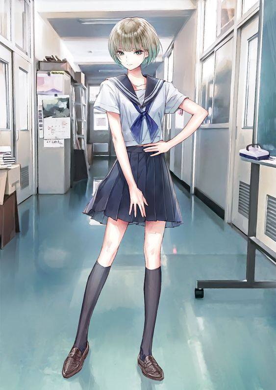 Hình Anime Nữ Học Sinh hóa học ngầu độc đáo