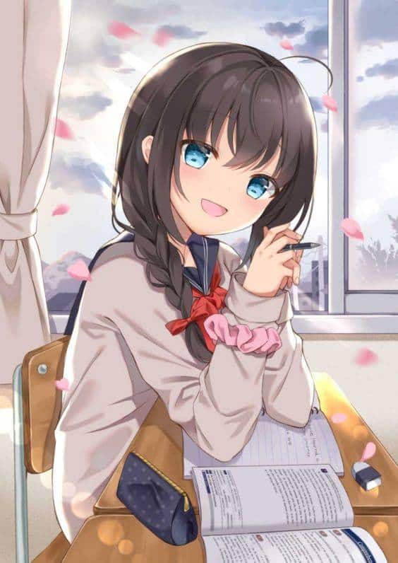 Hình Anime Nữ Học Sinh cực chất và dễ thương